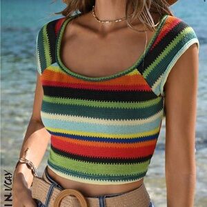 Cropped Striped Top